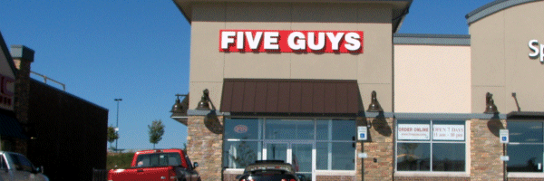 Five Guys Burgers and Fries at The Highlands near Wheeling, WV